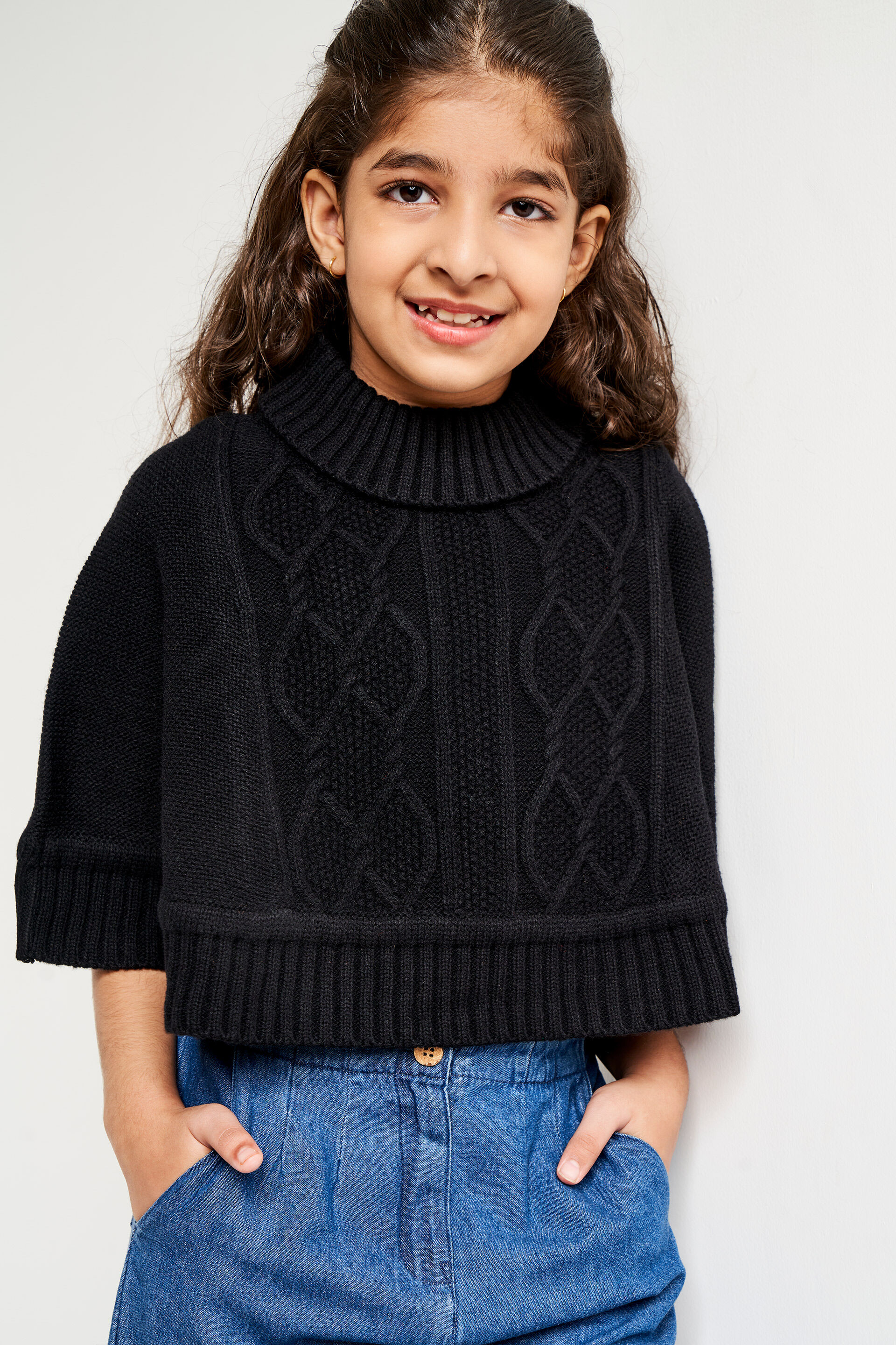 Black Solid Straight Shrug, Black, image 2